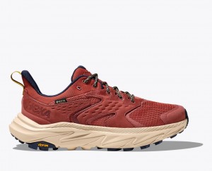 HOKA Anacapa 2 Low GTX Men's Hiking Shoes Red Brown | 602358LQD