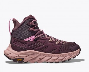 HOKA Anacapa Breeze Mid Women's Hiking Boots Burgundy | 061942DEB