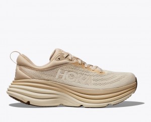 HOKA Bondi 8 Men's Running Shoes Beige | 973816ROV