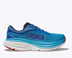 HOKA Bondi 8 Men's Running Shoes Blue | 746918AVP