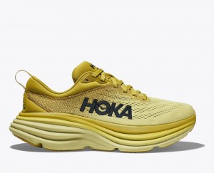 HOKA Bondi 8 Men's Running Shoes Khaki | 924537YVD