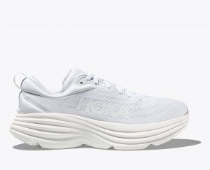 HOKA Bondi 8 Men's Running Shoes White | 423916TMH