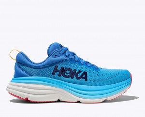 HOKA Bondi 8 Women's Running Shoes Blue | 128593BIL