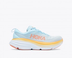 HOKA Bondi 8 Women's Running Shoes Light Blue | 613928BER