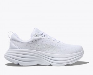 HOKA Bondi 8 Women's Running Shoes White | 542106XKC