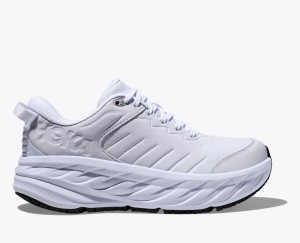 HOKA Bondi SR Men's Running Shoes White | 890734UJK