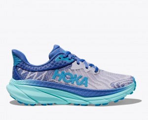 HOKA Challenger 7 Women's Trail Running Shoes Blue / Grey | 430978QDH