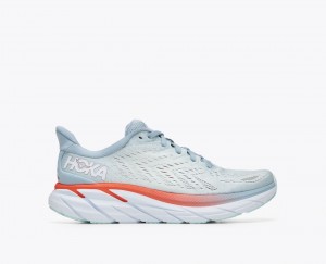 HOKA Clifton 8 Women's Running Shoes Light Blue | 207948HZK