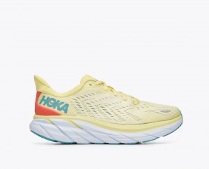 HOKA Clifton 8 Women's Running Shoes Light Yellow | 968240PCN