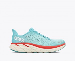 HOKA Clifton 8 Women's Running Shoes Turquoise | 152940OJM