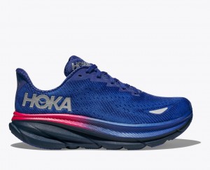 HOKA Clifton 9 GTX Women's Running Shoes Blue | 834671QXG