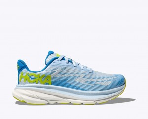 HOKA Clifton 9 Kids' Running Shoes Blue / White | 359016SIE