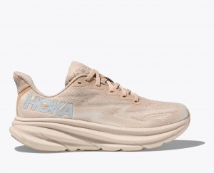 HOKA Clifton 9 Men's Running Shoes Beige | 237186ITN