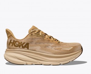 HOKA Clifton 9 Men's Running Shoes Beige / Brown | 689125GLF