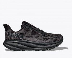 HOKA Clifton 9 Men's Running Shoes Black | 194768RME