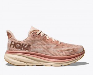 HOKA Clifton 9 Women's Running Shoes Beige | 827051SJP