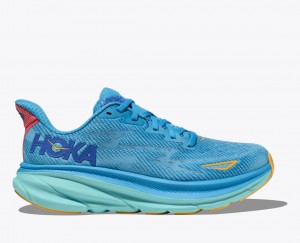 HOKA Clifton 9 Women's Running Shoes Blue | 961402NYI