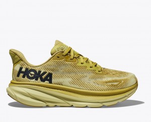 HOKA Clifton 9 Women's Running Shoes Khaki | 593172ILT