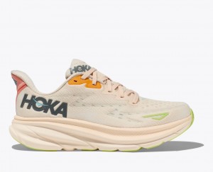 HOKA Clifton 9 Women's Running Shoes Light Beige / Multicolor | 871309XOB