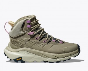 HOKA Kaha 2 GTX Women's Hiking Boots Light Olive | 396451LEP