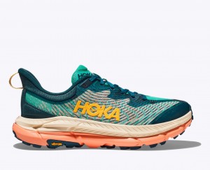 HOKA Mafate Speed 4 Women's Trail Running Shoes Dark Turquoise / Orange | 263157PWY