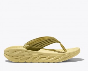 HOKA ORA Recovery Men's Flip Flops Khaki | 701342IXR