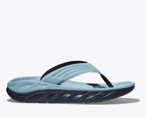 HOKA ORA Recovery Men's Flip Flops Light Blue / Black | 549823AKT