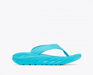 HOKA ORA Recovery Men's Flip Flops Turquoise | 297516VUY