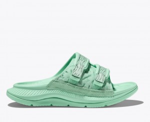 HOKA Ora Luxe Men's Slide Mint | 156372IJD