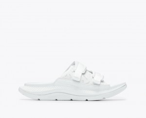 HOKA Ora Luxe Men's Slide White | 478916NBK