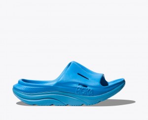 HOKA Ora Recovery 3 Kids' Slides Blue | 380719YIQ