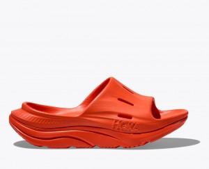 HOKA Ora Recovery 3 Women's Slide Red Orange | 012958SKR