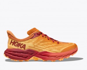 HOKA Speedgoat 5 Men's Trail Running Shoes Orange / Red Brown | 123964BIN