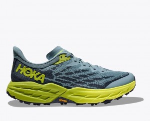 HOKA Speedgoat 5 Men's Trail Running Shoes Blue / Green / Black | 254190WXP