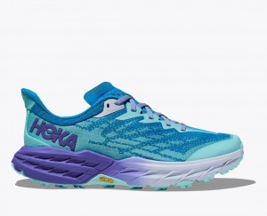 HOKA Speedgoat 5 Women's Trail Running Shoes Blue / Purple | 305847NRK