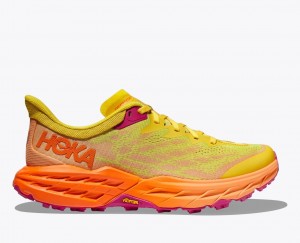 HOKA Speedgoat 5 Women's Trail Running Shoes Yellow / Orange | 608417JMH