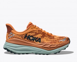 HOKA Stinson 7 Men's Trail Running Shoes Orange / Brown | 021468NVW