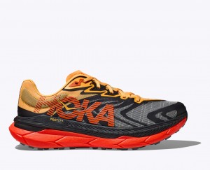 HOKA Tecton X 2 Men's Trail Running Shoes Black / Orange / Red | 172038CRT