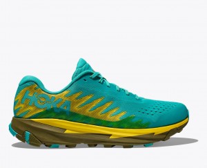 HOKA Torrent 3 Men's Trail Running Shoes Turquoise / Yellow | 459736NRK