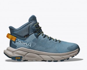 HOKA Trail Code GTX Men's Hiking Boots Blue | 872605ATW