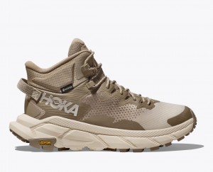 HOKA Trail Code GTX Men's Hiking Boots Khaki / Beige | 209731PIS