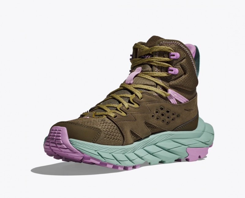 HOKA Anacapa Breeze Mid Women's Hiking Boots Dark Olive | 036489NPA