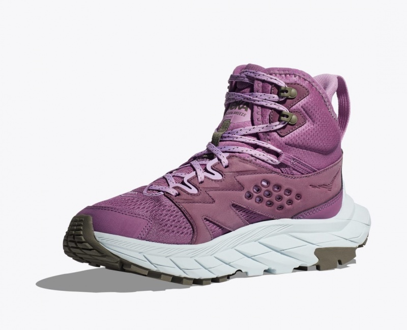 HOKA Anacapa Breeze Mid Women's Hiking Boots Pink | 189735ZAM