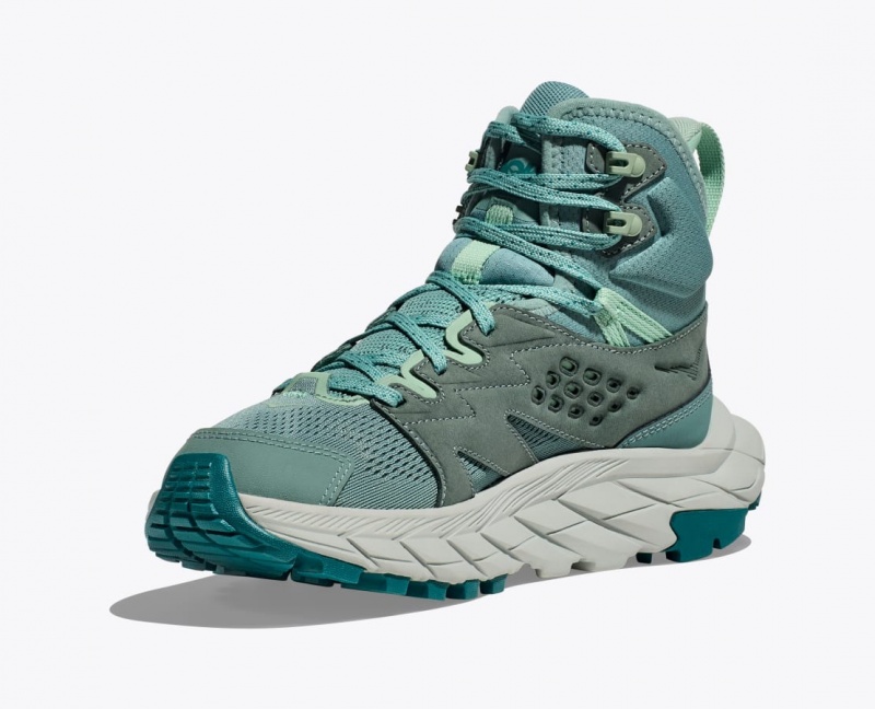 HOKA Anacapa Breeze Mid Women's Hiking Boots Turquoise | 246518AZP