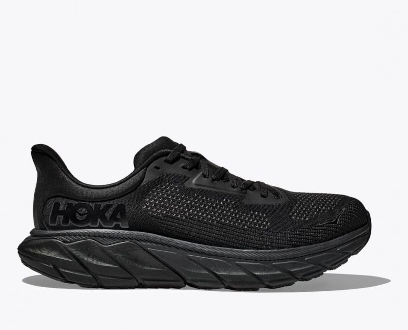 HOKA Arahi 7 Men\'s Running Shoes Black | 218634CFZ