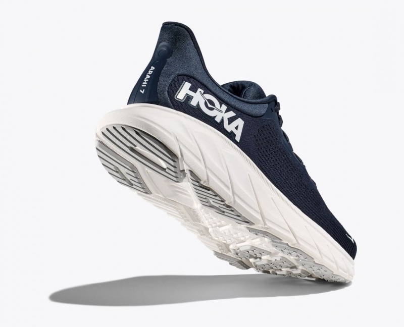 HOKA Arahi 7 Men's Running Shoes Navy / White | 203985OGF