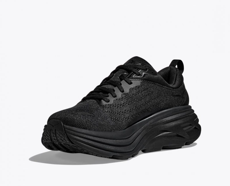 HOKA Bondi 8 Men's Running Shoes Black | 094753OAN