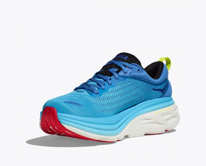 HOKA Bondi 8 Men's Running Shoes Blue | 746918AVP