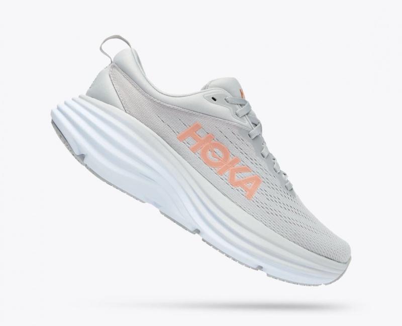 HOKA Bondi 8 Women's Running Shoes Grey | 239471SRY