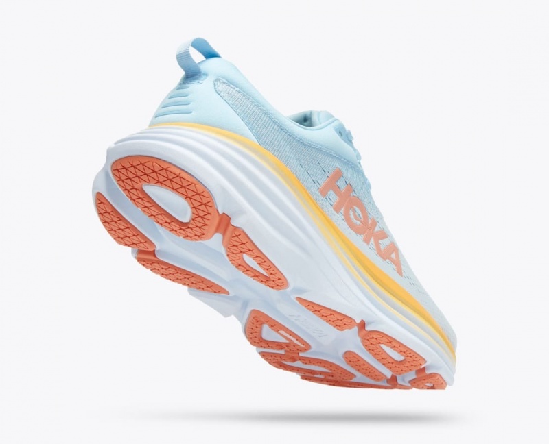 HOKA Bondi 8 Women's Running Shoes Light Blue | 613928BER